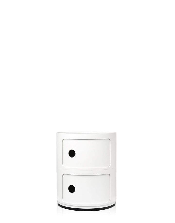 Kartell Componibili, 2 Elements, Weiss, Runde Basis 2-fächer Weiss, 2-fächer Weiss