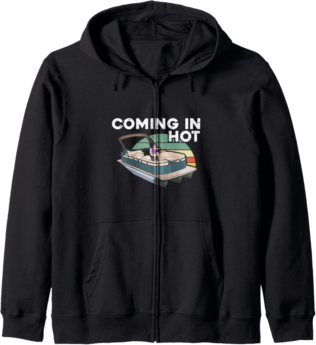 Kommt heiss rein - Lustiges Geschenk für Pontonboot-Kapitän Kapuzenjacke