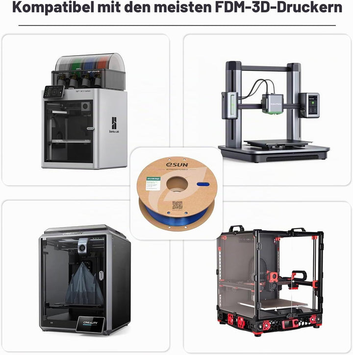 eSUN Silk Dual-Color PLA Filament 1.75mm, Co-Extrusion Silk Magic PLA 3D-Druck Filament, Farbverlauf