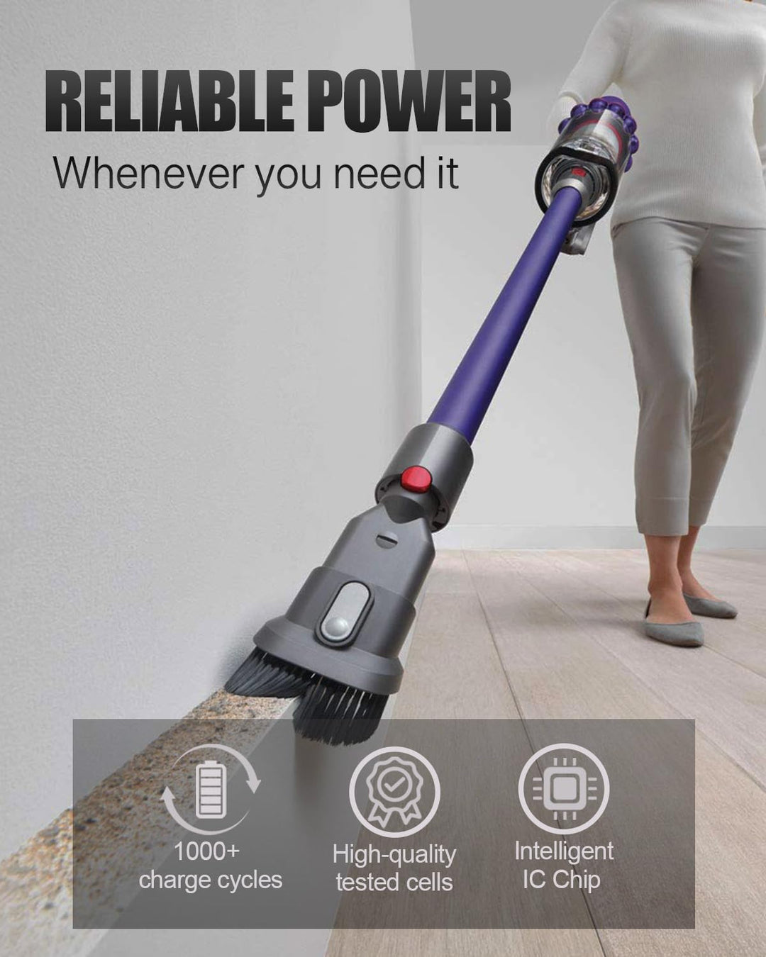 6000mAh Akku kompatibel mit Dyson V6, V6 Motorhead Pro Exclusive, DC62, DC62 Animal/Animalpro, DC74,