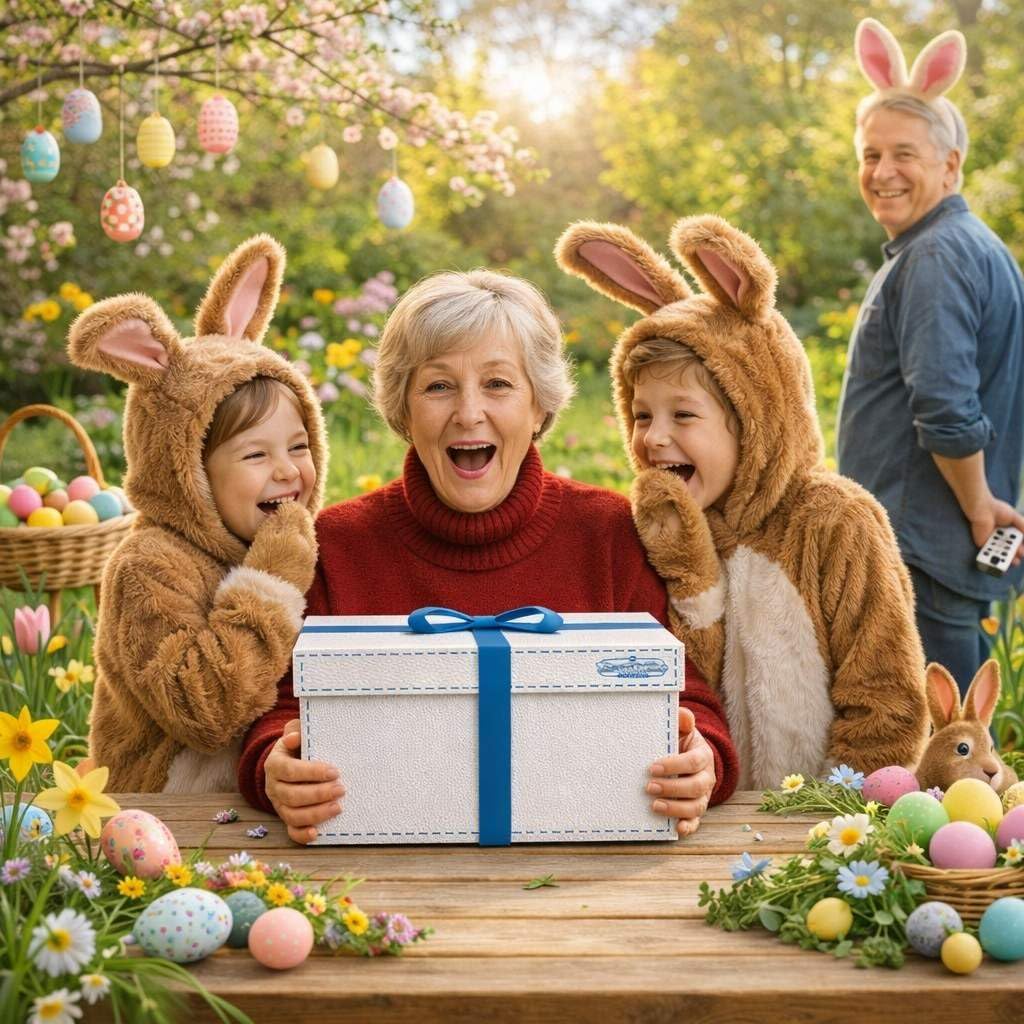 DanDiBox Ostergeschenkebox mit Tiergeräuschen und Bewegungen Ostern Geschenke Osterkorb Osternest Os