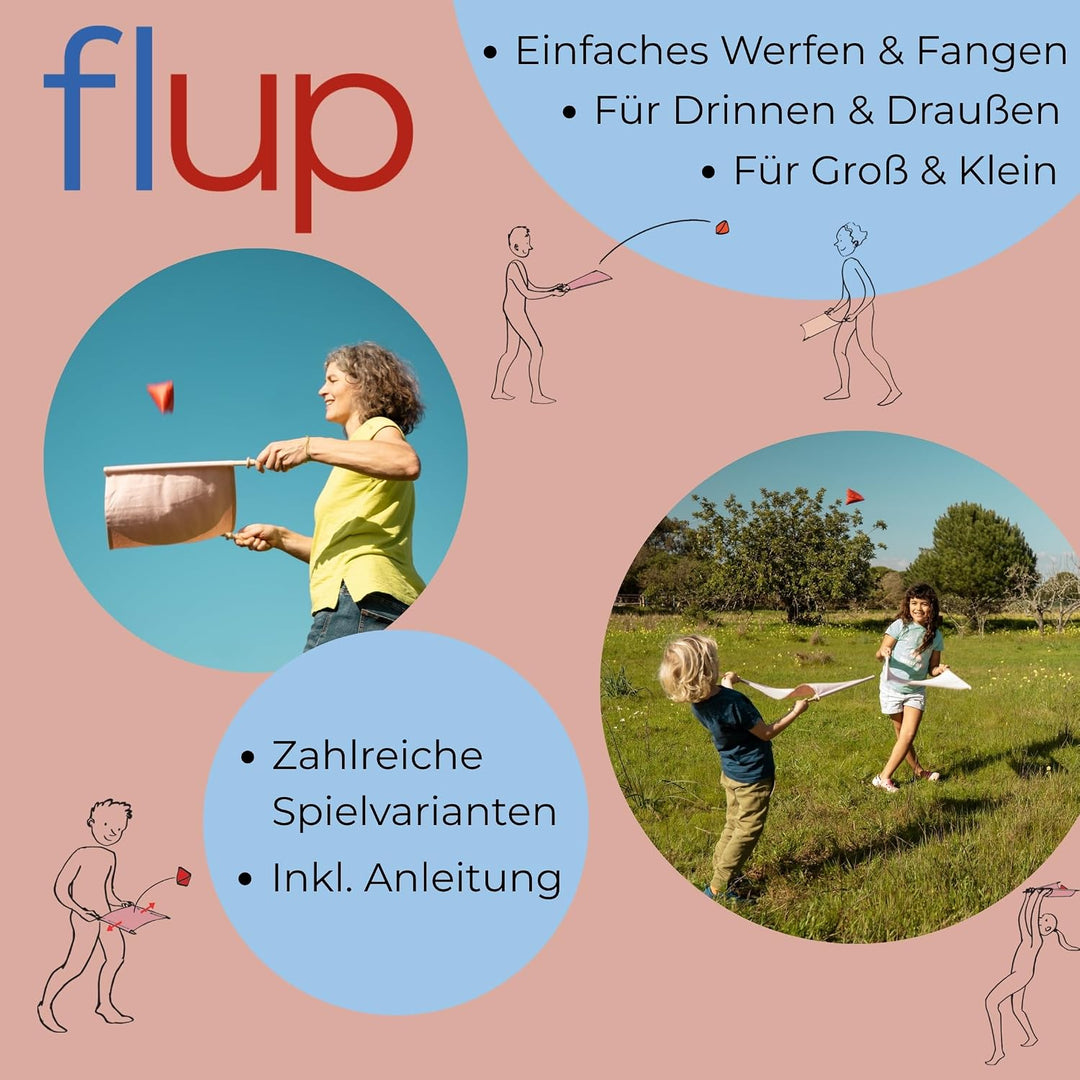 flup Wurfspiel – Outdoor Spiel für Kinder &amp; Erwachsene | Geschicklichkeitsspiel &amp; Fangspiel | Bewegu