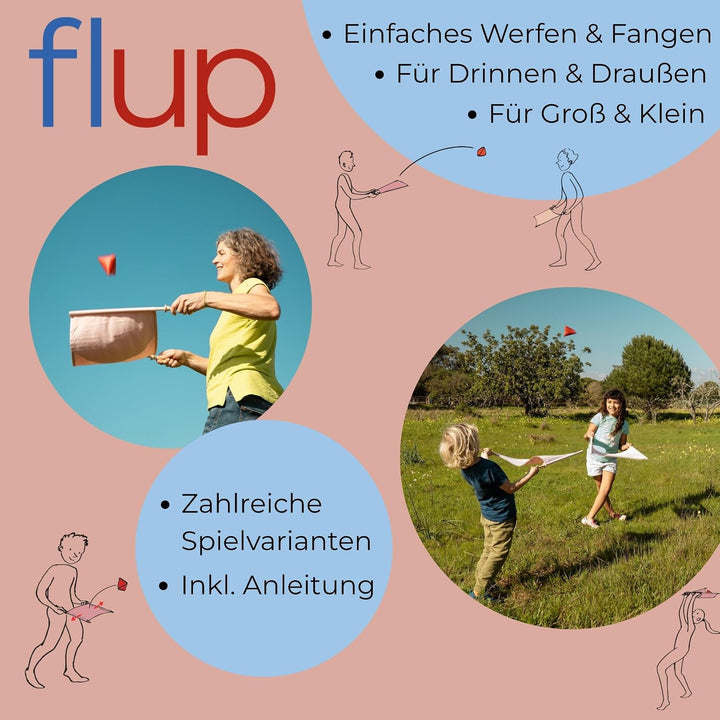 flup Wurfspiel – Outdoor Spiel für Kinder &amp; Erwachsene | Geschicklichkeitsspiel &amp; Fangspiel | Bewegu