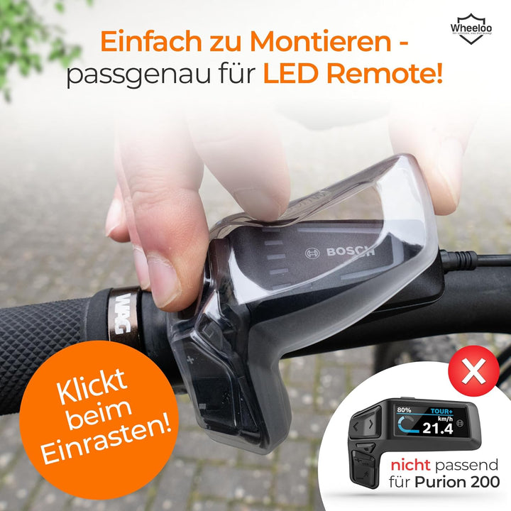 2er Set Ebike Displayschutz für Bosch LED Remote & Kiox 500 I Display Schutzhülle I E Bike Abdeckung