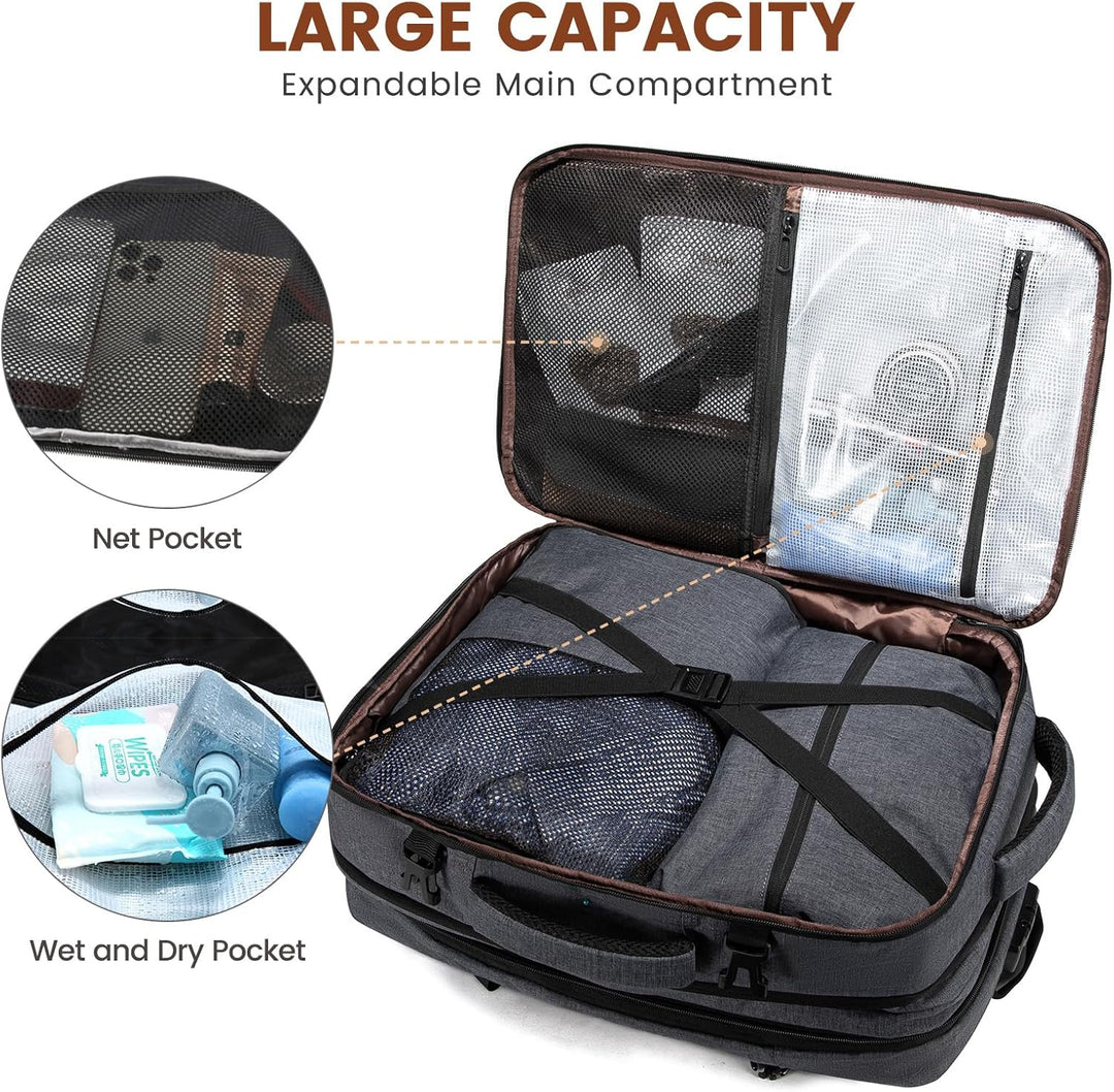 LOVEVOOK Rucksack Handgepäck Flugzeug, 40L Reiserucksack Handgepäck Flugzeug, Business Rucksack Herr