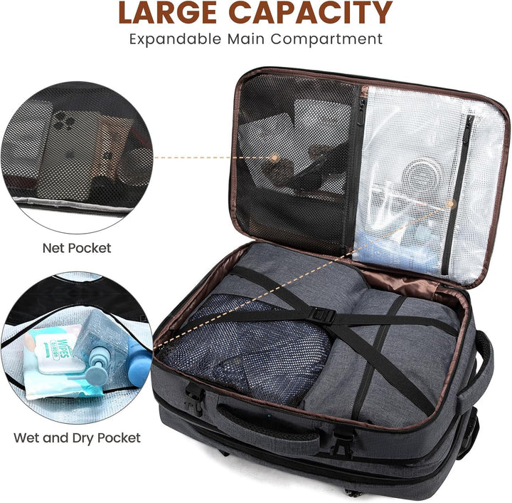 LOVEVOOK Rucksack Handgepäck Flugzeug, 40L Reiserucksack Handgepäck Flugzeug, Business Rucksack Herr