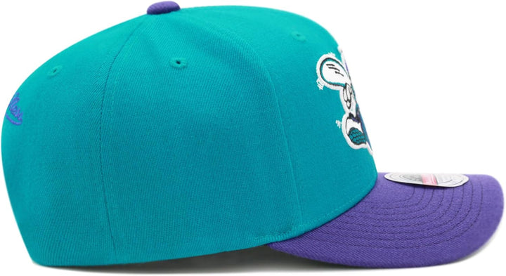 Mitchell & Ness Charlotte Hornets Team Two Tone Red Line Solid Flex Snapback CapCharlotte Hornets Te