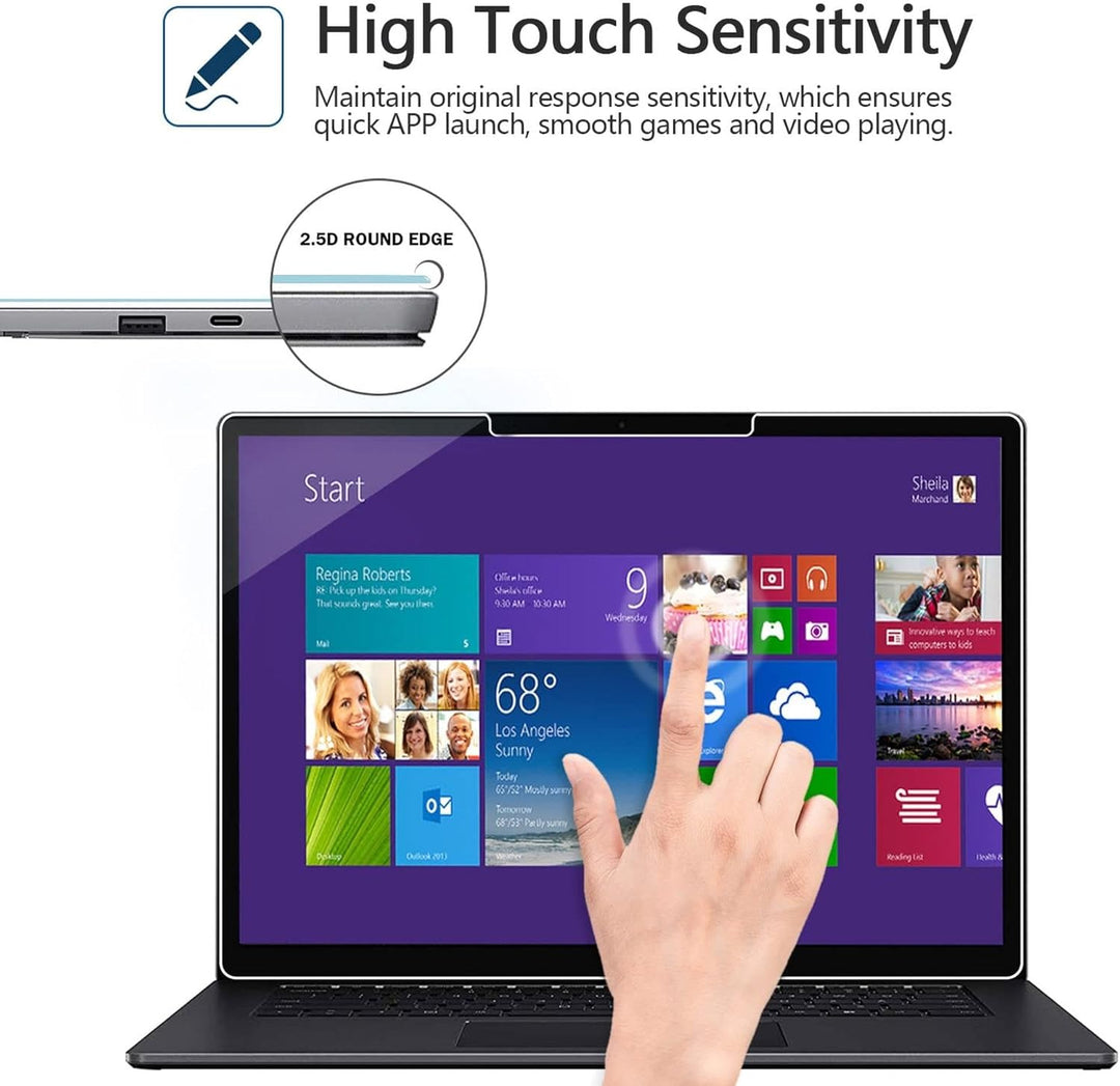 Adeway (2 Stück) Microsoft Surface laptop 5/4/3/2/1 13.5 Zoll Schutzfolie,Einfache Installation/Präz