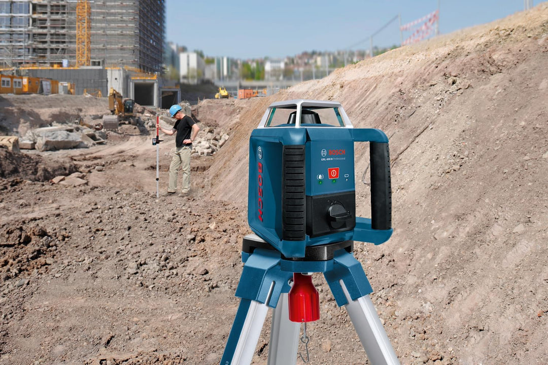 Bosch Professional Rotationslaser GRL 400 H (Ein-Knopf-Bedienfeld, max. Arbeitsbereich: 400 m (Durch