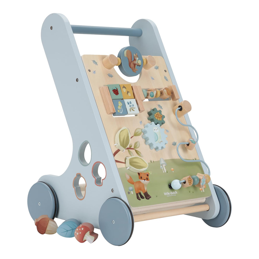 Little Dutch 7232 FSC Holz Activity Laufwagen - Forest Friends blau