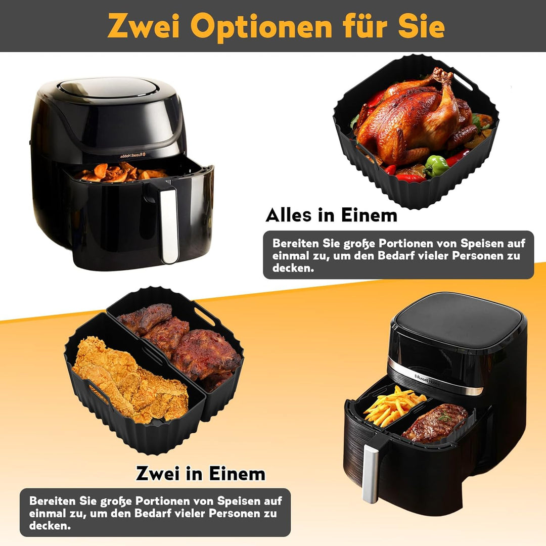 Airfryer Silikonform Heissluftfritteuse, Airfryer Zubehör für Russell Hobbs Heissluftfritteuse XXL 8
