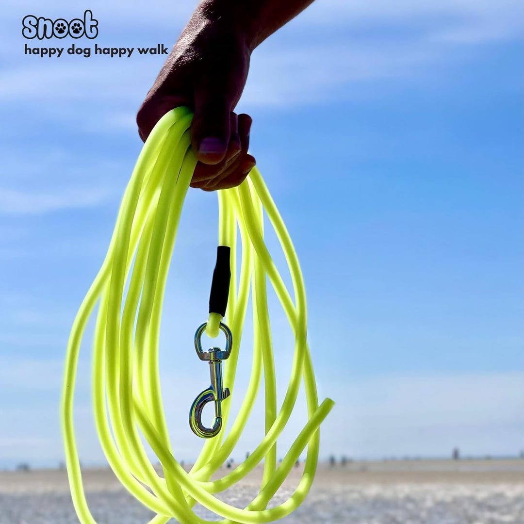 15m Rundleine, Schleppleine, Neon-Gelb, Hundeleine, Trainingsleine, sehr stabil, schmutz- und wasser