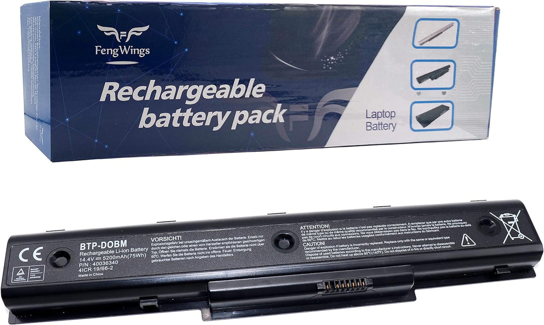 FengWings® 14,4V 5200mAh BTP-DOBM Akku BTP-DNBM BTP-D0BM Laptop Akku für Medion akku E7218 MD97872 M