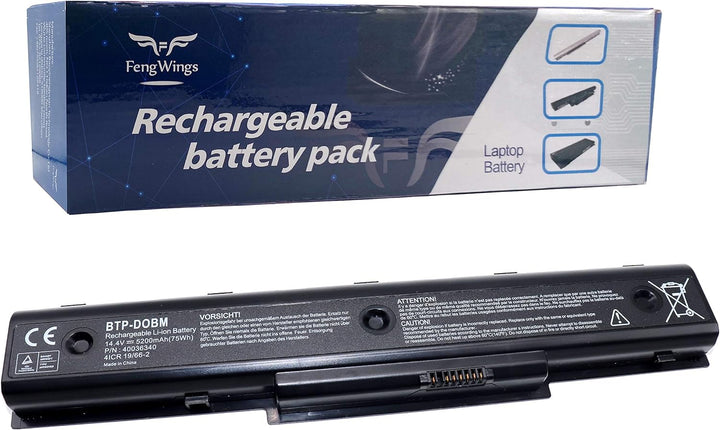 FengWings® 14,4V 5200mAh BTP-DOBM Akku BTP-DNBM BTP-D0BM Laptop Akku für Medion akku E7218 MD97872 M