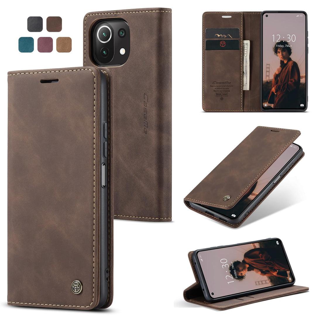Handyhülle für Xiaomi Mi 11 Lite 4G / 5G / NE Hülle, Klapphülle Premium Lederhülle Klappbar Flip Cas