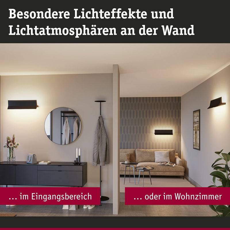 Paulmann 79509 LED Wandleuchte 3-Step-Dim Stine 2700K 1.400lm / 410lm 230V 13 / 1x4W dimmbar Wallwas