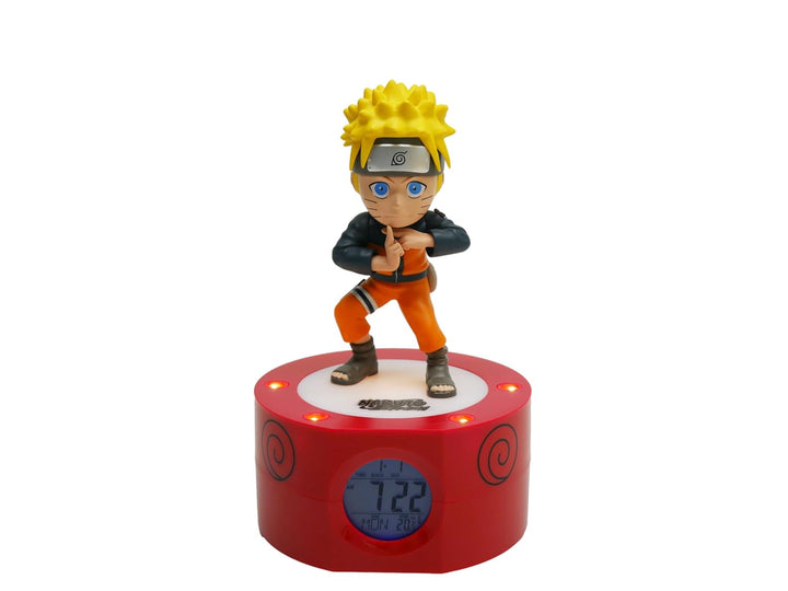Teknofun - Naruto Shippuden Wecker - Beleuchteter Retro-Bildschirm - Digitale Anzeige - Programmierb