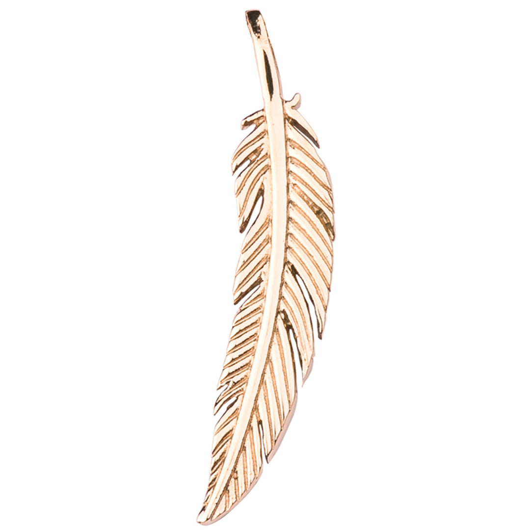 Traumfänger TF03MRO Damen Anhänger Feder Mittel Edelstahl rosé