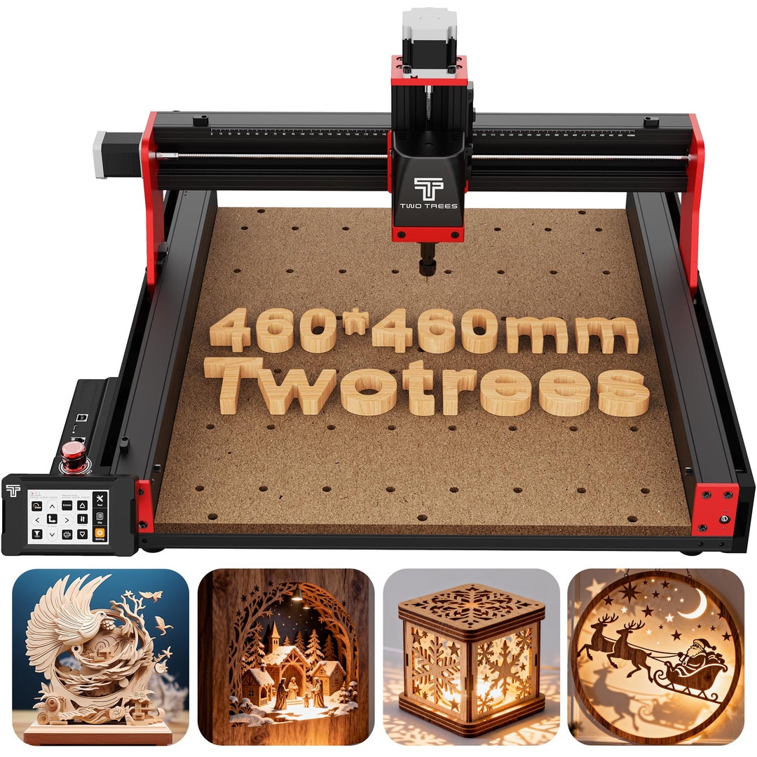 Twotrees TTC450 PRO CNC-Fräsmaschine, 4 Achsen, für Holz und Acryl, 90% montiert, leistungsstarker M