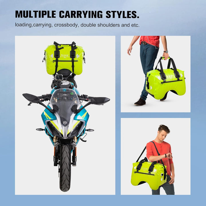 WILD HEART Motorrad-Rücksitztasche U-förmige wasserdichte Hecktasche 50L Motorradausrüstung Lokomoti