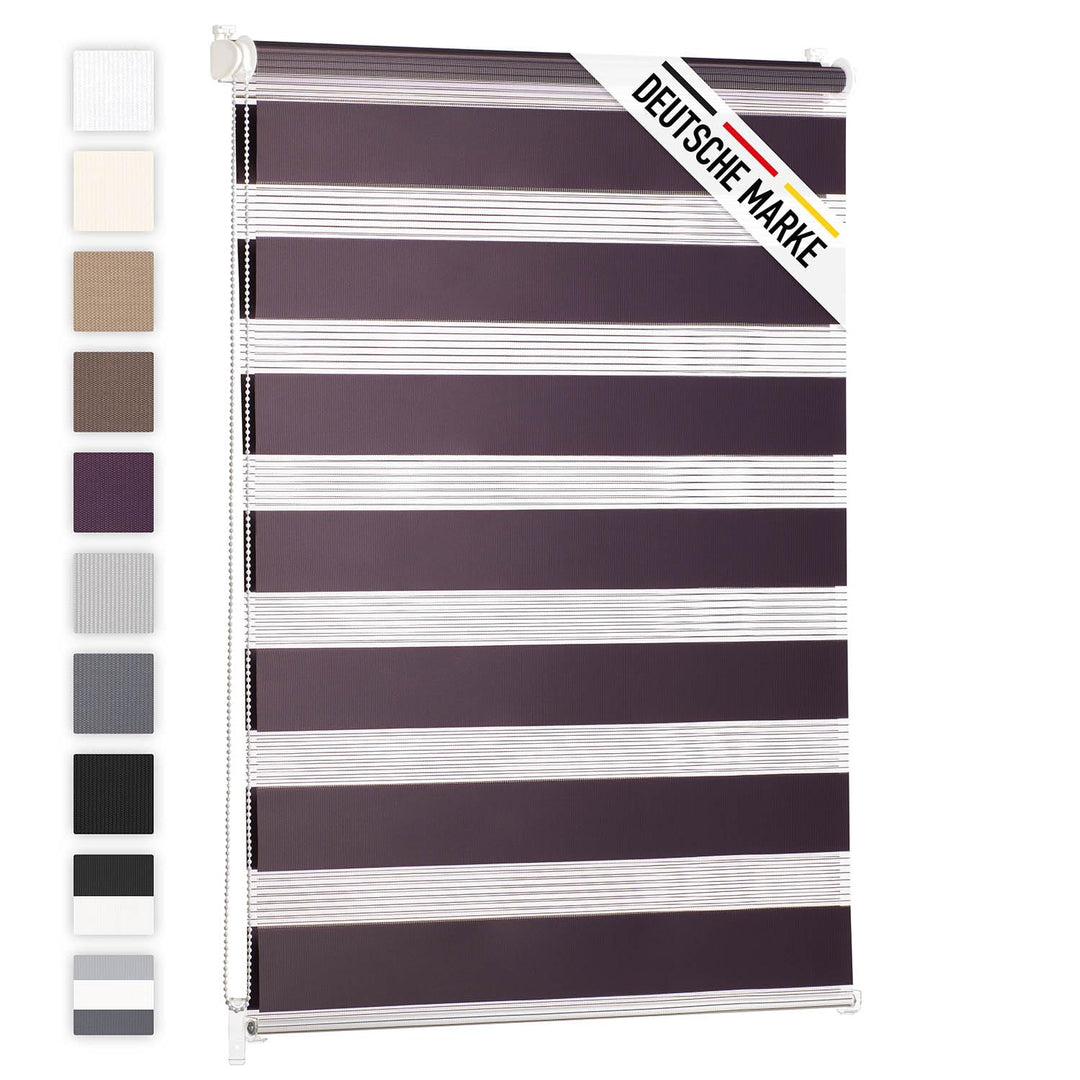 Blumtal Doppelrollo 120 x 130-155cm -  Klemmfix Rollo, Rollos für Fenster ohne Bohren, Klemmrollo fü