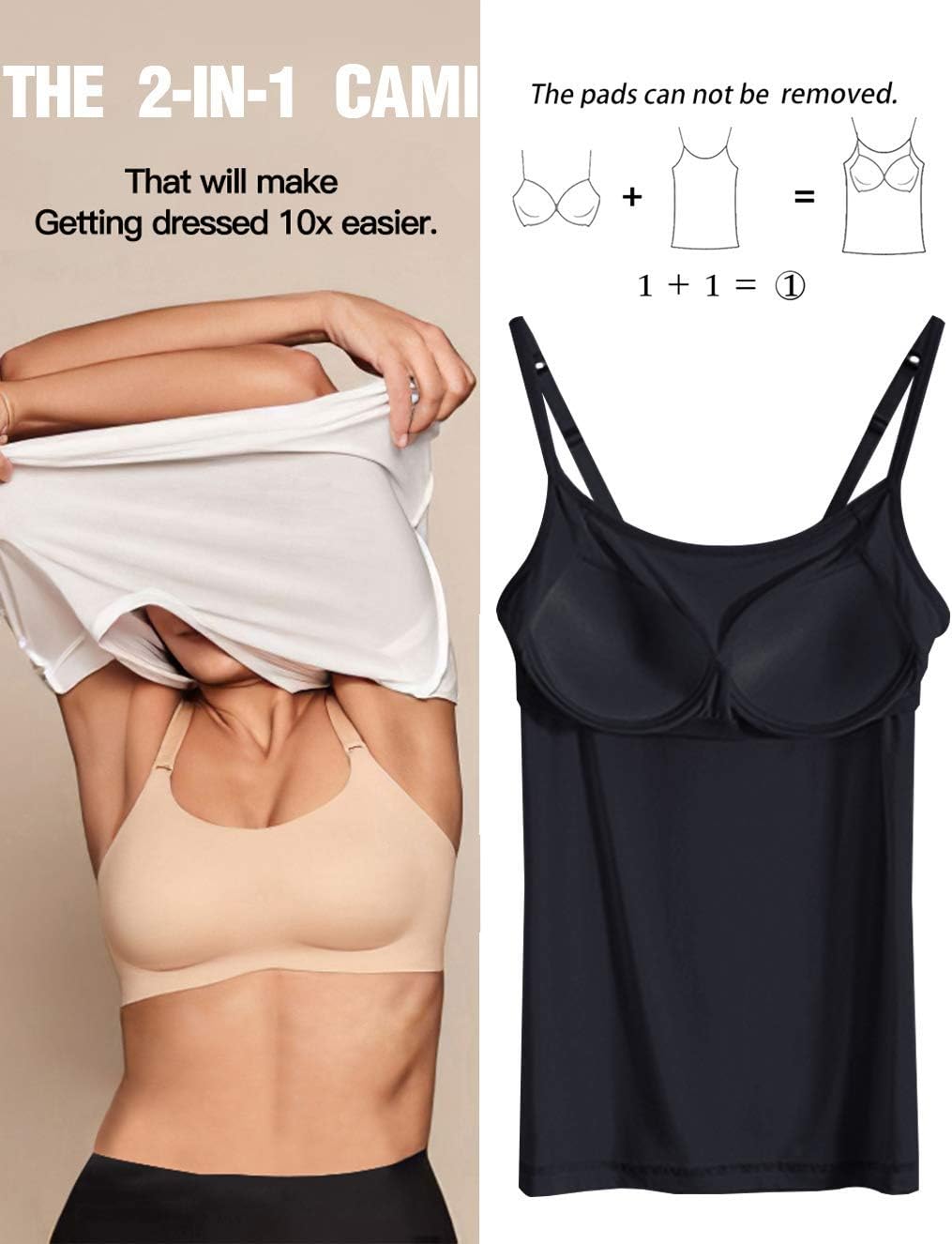 STARBILD Damen Unterhemd, S-4XL XXL Schwarz-grau, XXL Schwarz-grau