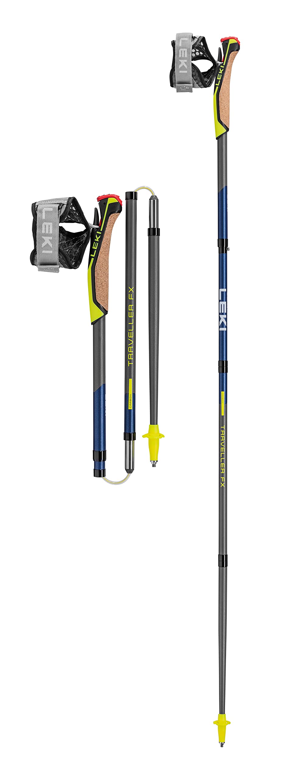 Leki Traveller FX.One Carbon Stöcke, Silvergray-midnightblue 125 Grau, 125 Grau