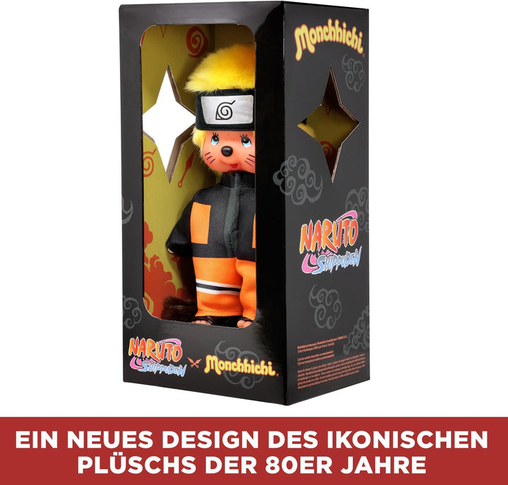 BANDAI - Monchhichi - Kuscheltier Monchhichi Naruto Shippuden - Ikonisches Affenkuscheltier der 80er