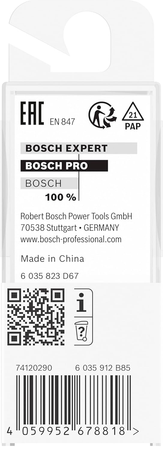 Bosch 1x PRO T-Nutfräser (für Weichholz, Hartholz, Ø 6,6 mm, Professional Zubehör Handfräse, Trim Ro