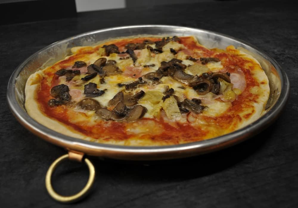 CREARTISTIC 100% Made in Italy - Pizzablech - Kupferbackblech für Pizza - Pizzaform - Pizzablech run