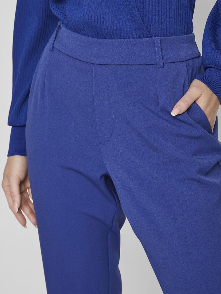 Vila Female High Waist Hose VIVARONE Slim Fit 36 Blau, 36 Blau