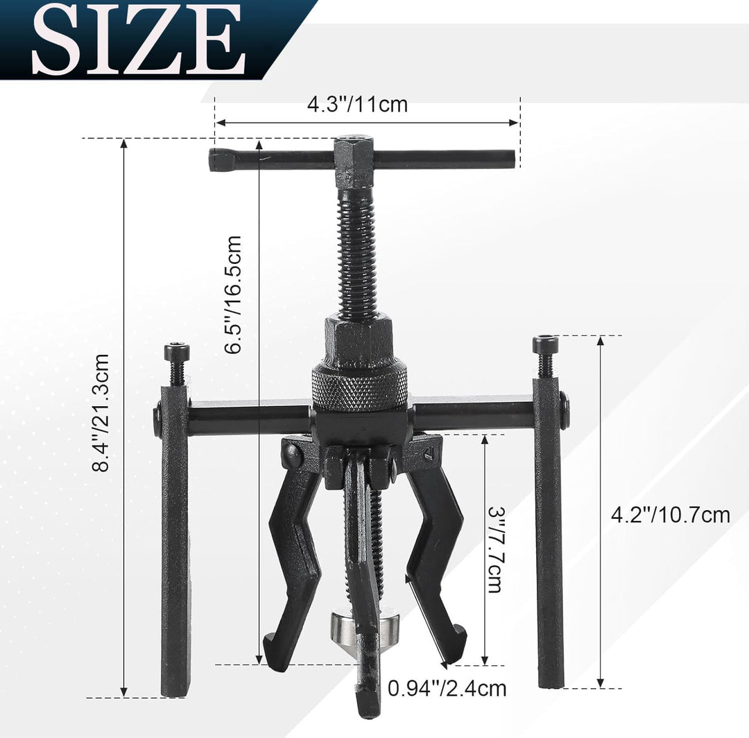 Thsakzo Abzieher Werkzeug,Innenlager Abzieher Mit 3 Backen,Scheibenwischer Abzieher,Zweibacken Zahnr