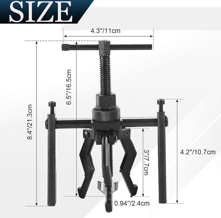 Thsakzo Abzieher Werkzeug,Innenlager Abzieher Mit 3 Backen,Scheibenwischer Abzieher,Zweibacken Zahnr