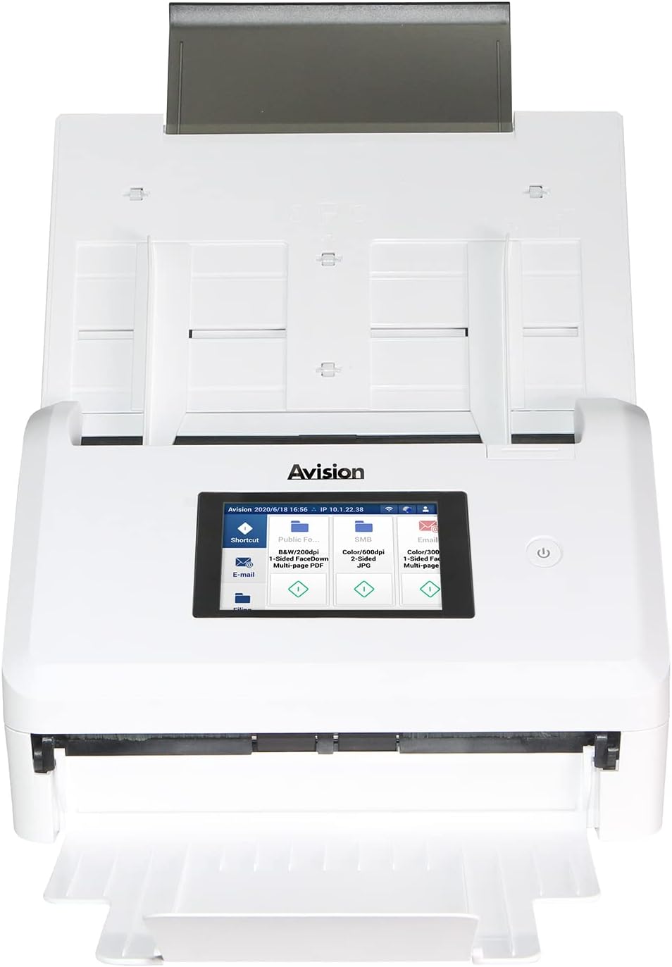 Avision AN335WL Stand-Alone A4 Dokumenten Scanner mit Bildprozessor VM3 I 10 92cm (4 3) Touch Displa