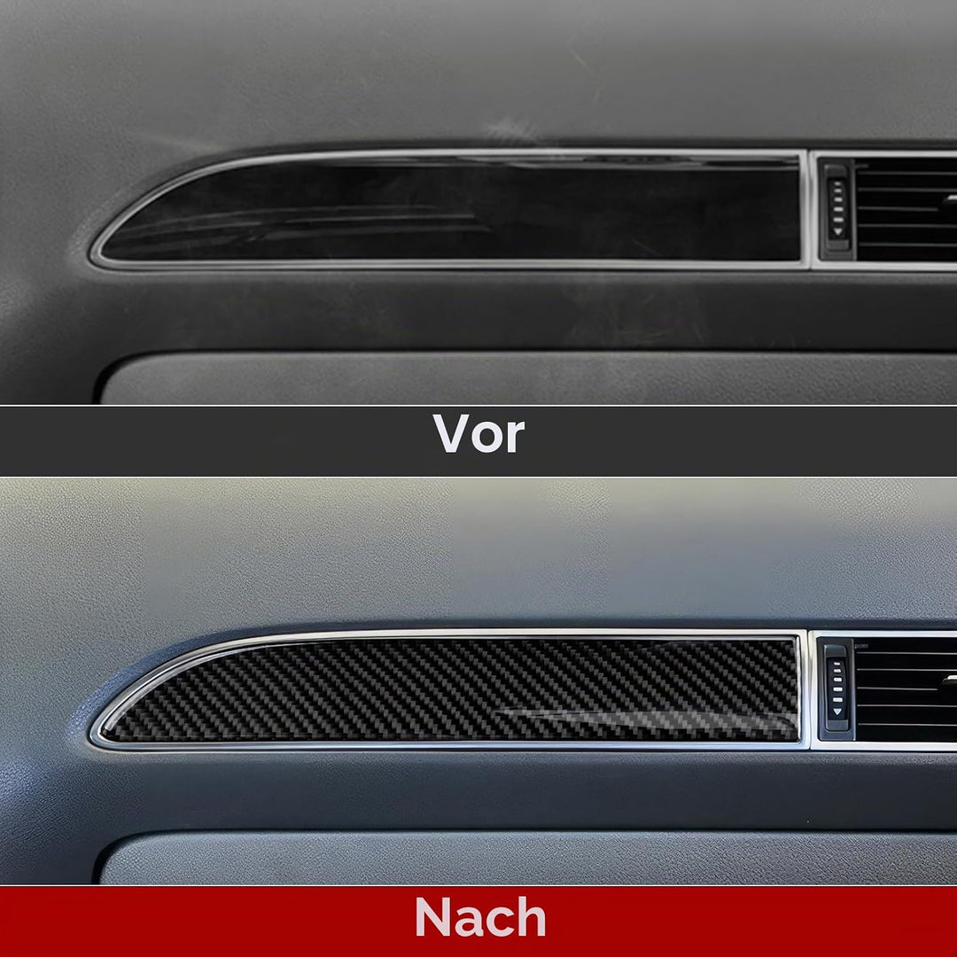 Auto Armaturenbrett Kohlefaser Aufkleber Trim Cover Decals Kompatibel mit Audi A6 C6(2005-2011) /S6
