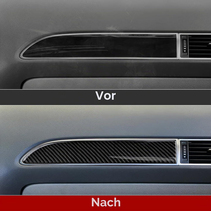 Auto Armaturenbrett Kohlefaser Aufkleber Trim Cover Decals Kompatibel mit Audi A6 C6(2005-2011) /S6