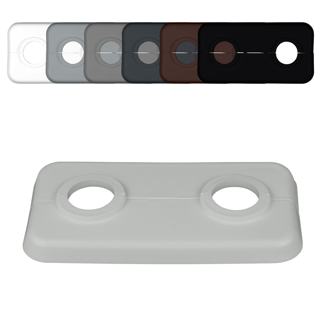 FUX 3 STÜCK Doppel Heizungsrohr Rosette, 12mm - 21,3mm, 2-teilig, Heizung, Rohrabdeckung, Abdeckrose