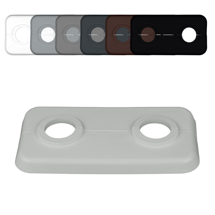 FUX 3 STÜCK Doppel Heizungsrohr Rosette, 12mm - 21,3mm, 2-teilig, Heizung, Rohrabdeckung, Abdeckrose