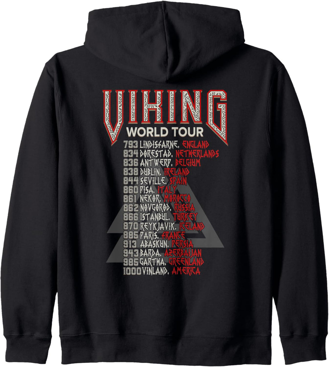 Retro Wikinger Mythologie -Wikinger Tour Viking World Tour Kapuzenjacke