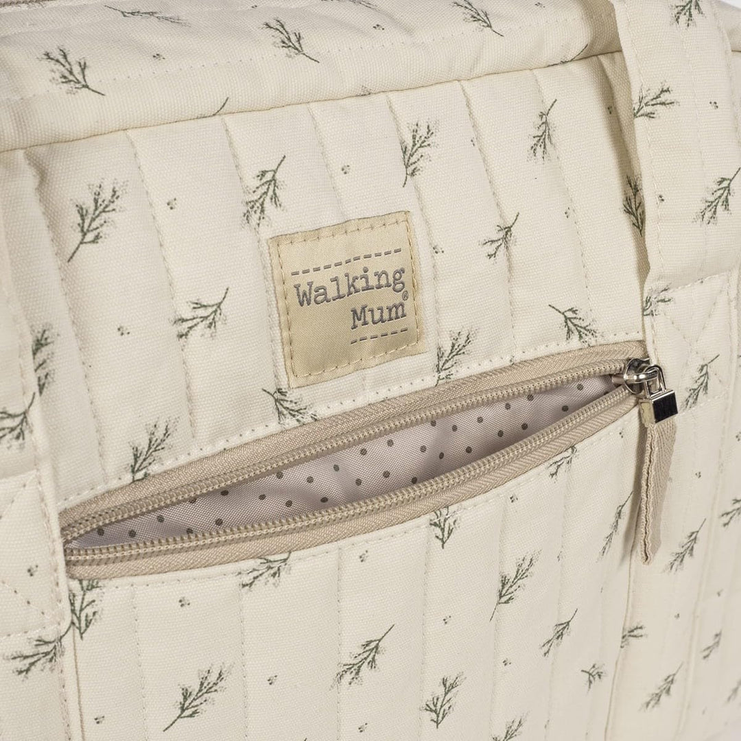 Wickeltasche Mimosa von Walking Mum: Beige/Rosa, Unisex, Large, Minimalistisch, Einfarbig, Baumwolle