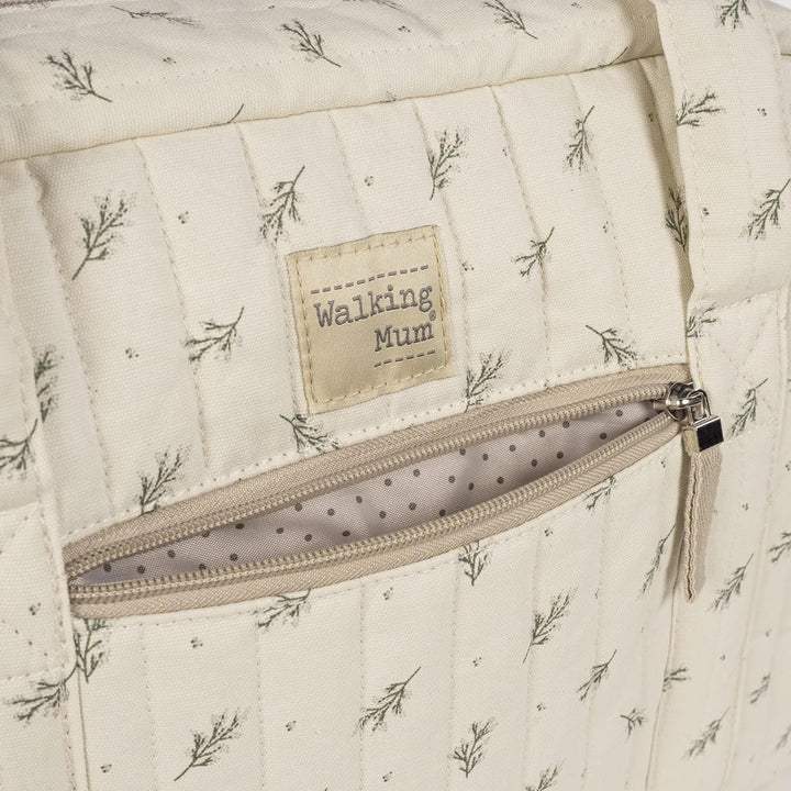 Wickeltasche Mimosa von Walking Mum: Beige/Rosa, Unisex, Large, Minimalistisch, Einfarbig, Baumwolle