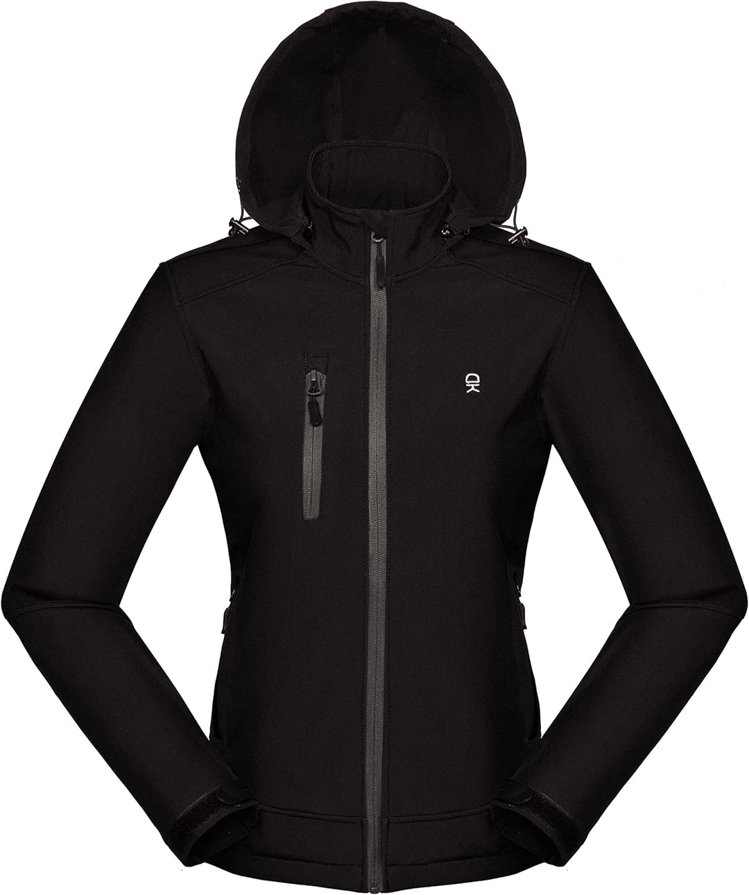 Little Donkey Andy Softshelljacke für Damen mit abnehmbarer Kapuze, Fleecefutter und Wasserabweisend