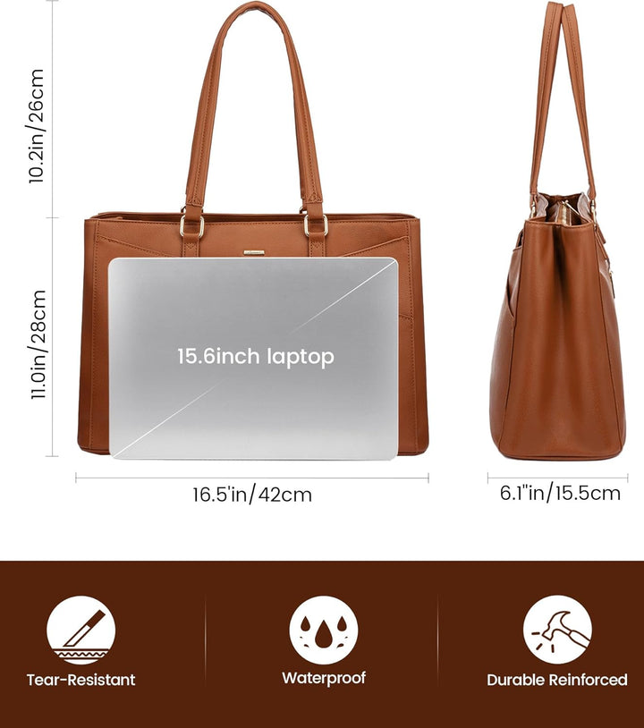 LOVEVOOK Laptop Handtasche Damen, Laptoptasche 15,6 Zoll Mittelgross Arbeitstasche Lehrertasche Shop
