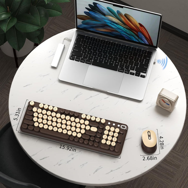 Kabellose Kombination aus Tastatur und Maus, 2,4 GHz kabellose Verbindung, kompatibel mit PC/Laptop/