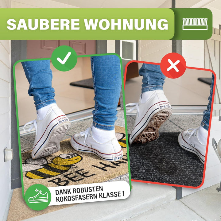 Bodenständig® Fussmatte Kokos [Wetterfest] - extrem robust - Fussabtreter aussen - die Kokosmatte Fu