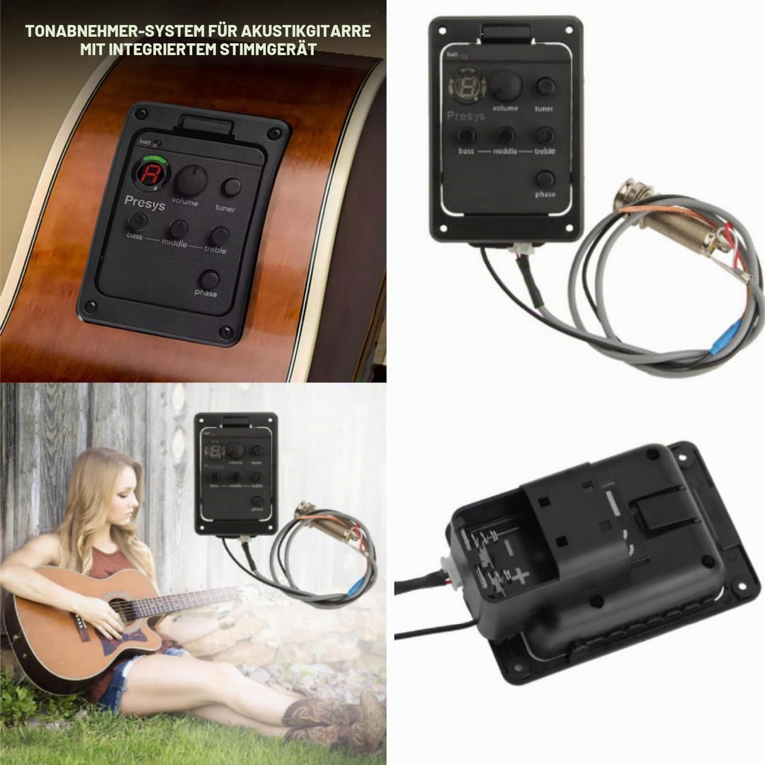 Nicoone 3-Band-Gitarrenvorverstärker Equalizer für Akustikgitarren-Equalizer Eine Bord Des Preamp-Pi
