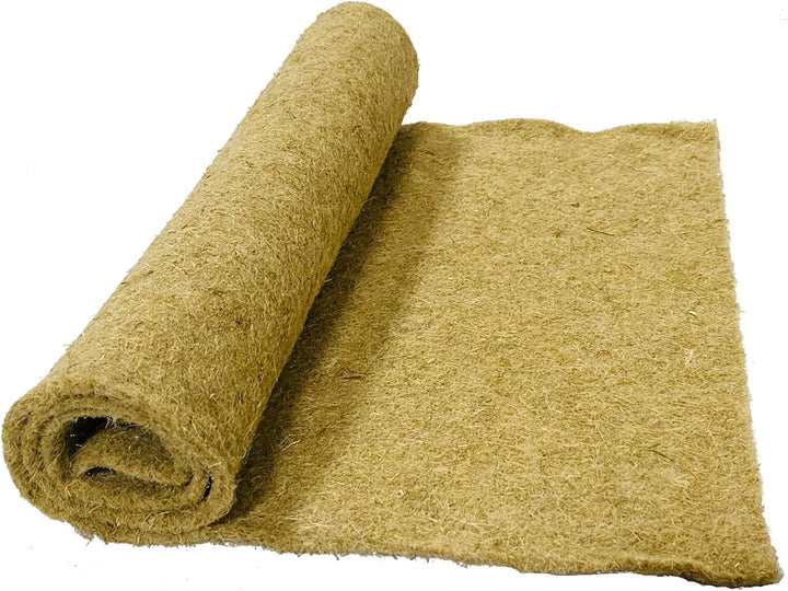 Nagerteppich 100% Hanf, 0,70 m x 15 m, ca. 1 cm dick, Nagermatte, Hanfmatte für Kaninchen,Meerschwei