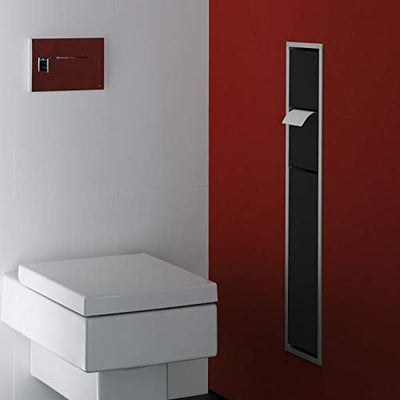 Emco Asis 150 Unterputz-Schrankmodul für das Gäste-WC, Badezimmerschrank als Toilettenpapierhalter &
