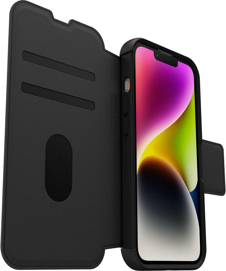 OtterBox Strada Hülle für iPhone 14, stossfest, sturzsicher,Premium Lederfolio mit zwei Kartenhalter