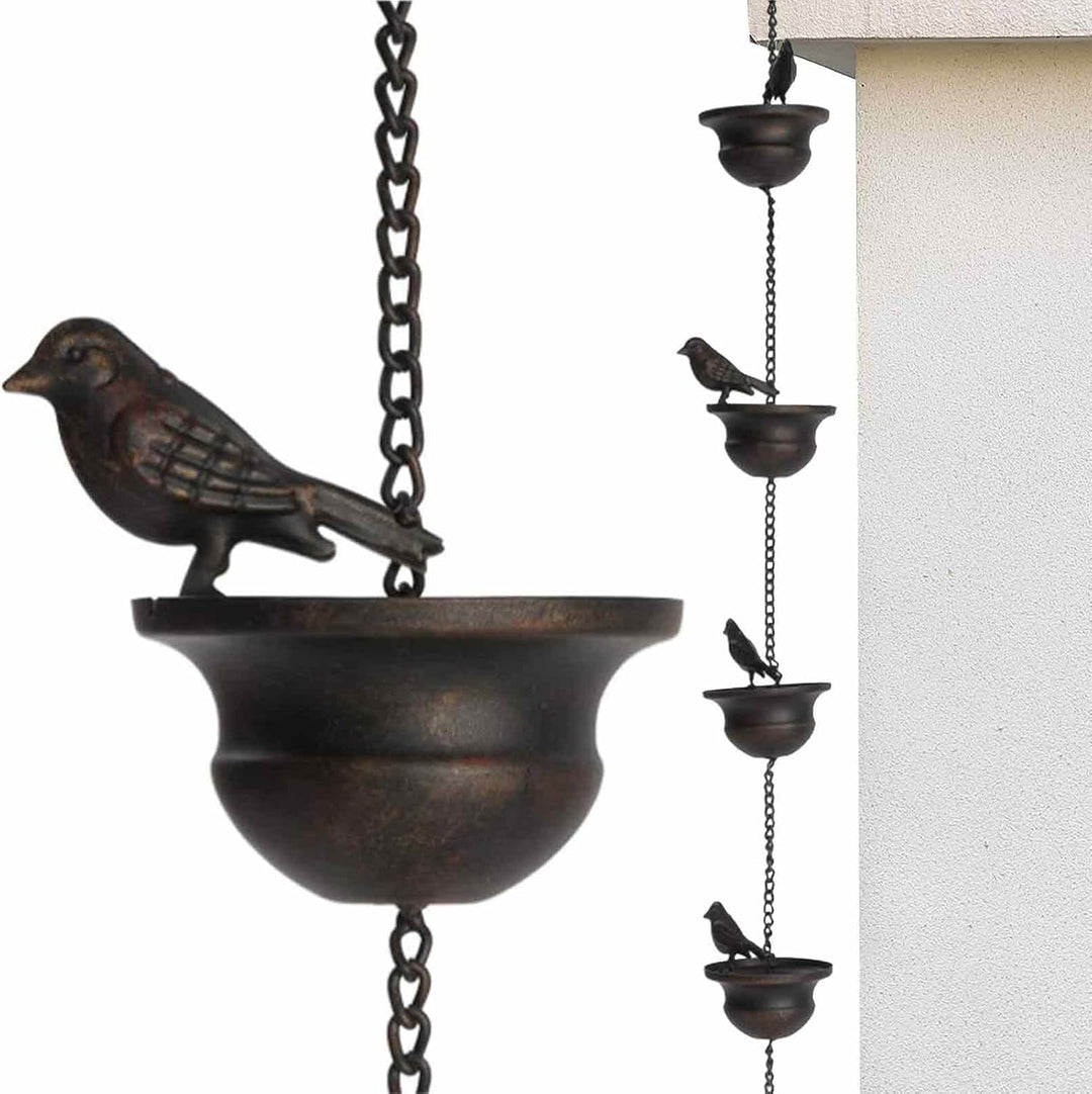 Vogel-Regenkette, 39/94 Zoll Vogel-Regenfänger Für Den Garten, Hängende Regenfänger-Kette Für Den Au